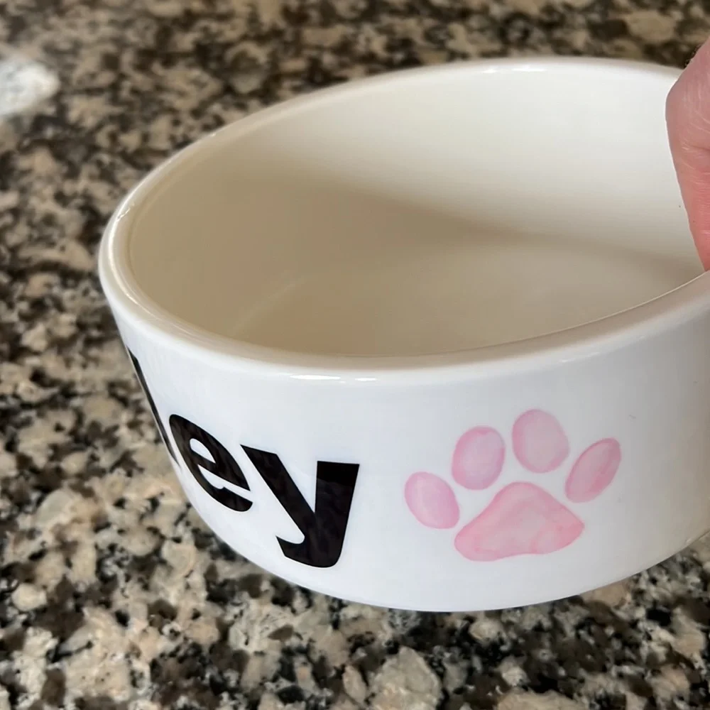Dog dish, custom-made by Ocra Costings